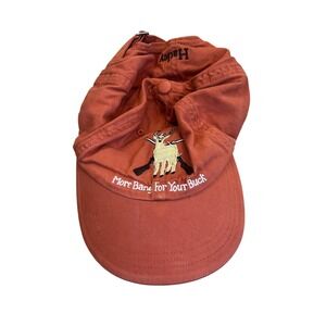 Hatley Hat Cap Strap Back Orange Embroidered More Bang For‎ Your Buck Mens Deer